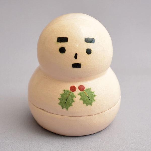 香合 茶道具 伊東桂楽 作 白楽 雪だるま香合 : 茶道具専門店 (有)菊池