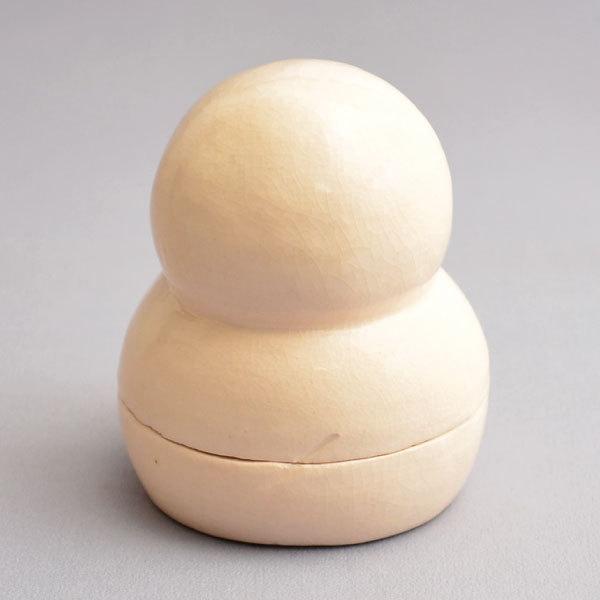 香合 茶道具 伊東桂楽 作 白楽 雪だるま香合 : 茶道具専門店 (有)菊池