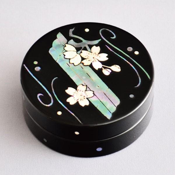 香合 茶道具 斉藤宗慎 作 青貝入 花筏香合 : 茶道具専門店 (有