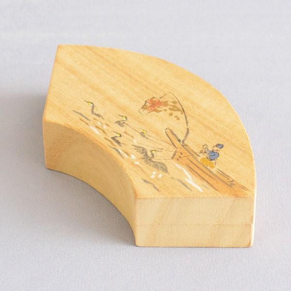 香合 茶道具 田原靖斎 作 桐扇面 鵜飼の絵香合 : 茶道具専門店 (有