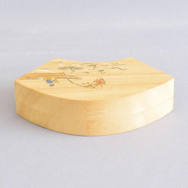 香合 茶道具 田原靖斎 作 桐扇面 鵜飼の絵香合 : 茶道具専門店 (有