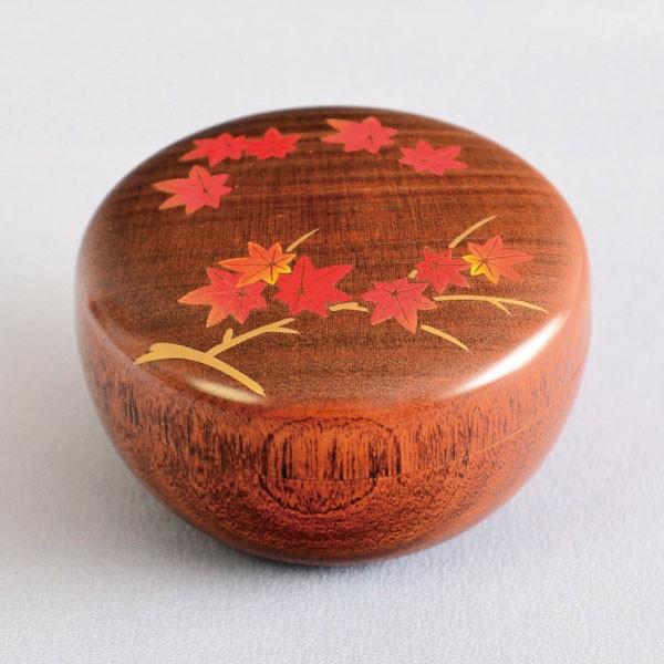 香合 茶道具 楓摺漆 白粉解 紅葉香合 : 茶道具専門店 (有)菊池商店