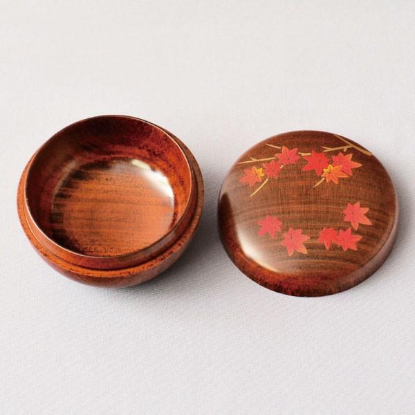 香合 茶道具 楓摺漆 白粉解 紅葉香合 : 茶道具専門店 (有)菊池商店