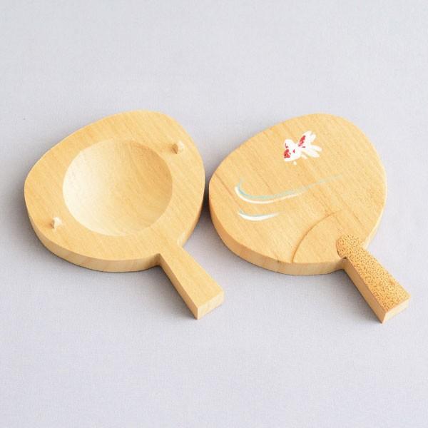 香合 茶道具 田原靖斎 作 桐団扇 金魚の絵香合 : 茶道具専門店 (有