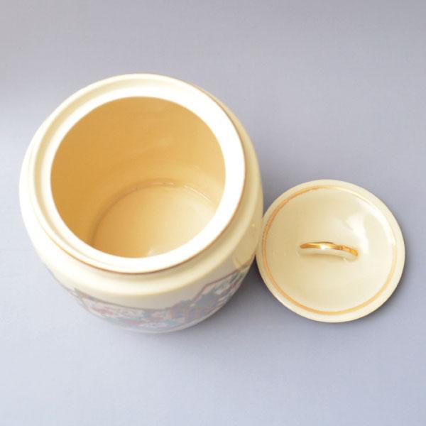 水指 茶道具 加藤昌山 作 仁清扇面草花水指 : 茶道具専門店 (有)菊池