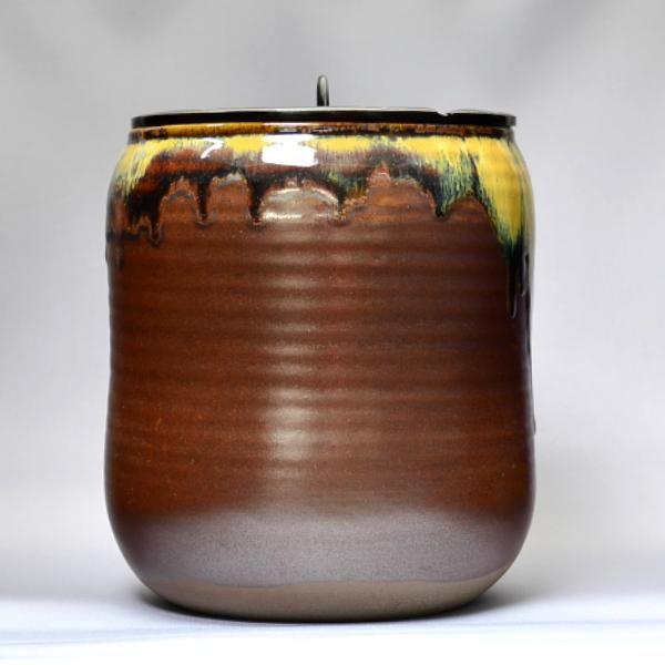 水指 茶道具 初代 鬼丸雪山 作 高取焼一重口 水指 : 茶道具専門店 (有