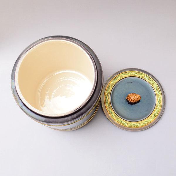 水指 茶道具 山本一如 作 紫交趾松つなぎ紋水指 : 茶道具専門店 (有