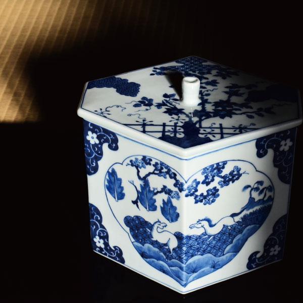 水指 茶道具 蔡鳳玲 作 祥瑞菱馬水指 : 茶道具専門店 (有)菊池商店