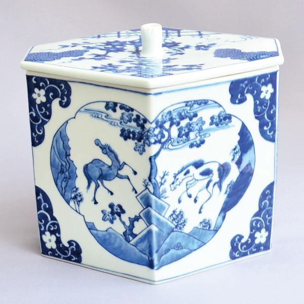 水指 茶道具 蔡鳳玲 作 祥瑞菱馬水指 : 茶道具専門店 (有)菊池商店