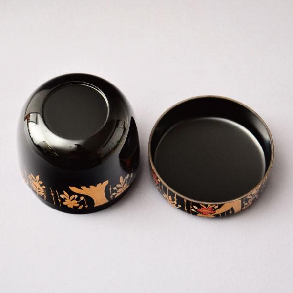茶道具 棗 筑城筑良作 柳桜蒔絵 大棗 木製・本漆塗・切合口 茶道具 棗 筑城筑良作 柳桜蒔絵 大棗 木製・本漆塗・切合口
