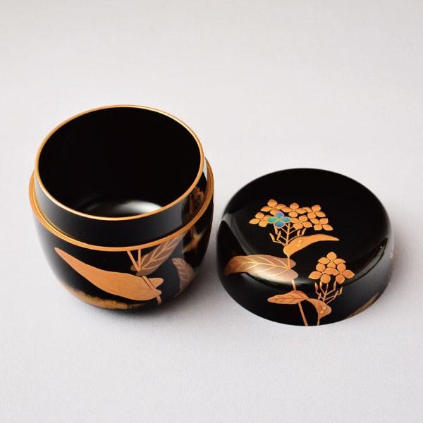 茶道具 棗 出口幸甫作 菜の花蒔絵 中棗 木製・本漆塗・切合口 茶道具 棗 出口幸甫作 菜の花蒔絵 中棗 木製・本漆塗・切合口
