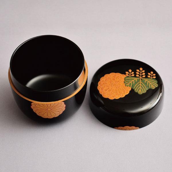 茶道具 棗 筑城筑良作 高台寺蒔絵大棗 木製・本漆塗・切合口 茶道具 棗 筑城筑良作 高台寺蒔絵大棗 木製・本漆塗・切合口