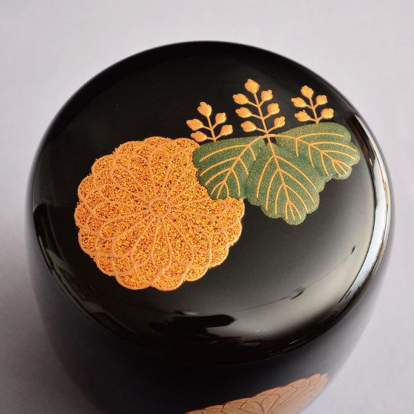 茶道具 棗 筑城筑良作 高台寺蒔絵大棗 木製・本漆塗・切合口 茶道具 棗 筑城筑良作 高台寺蒔絵大棗 木製・本漆塗・切合口