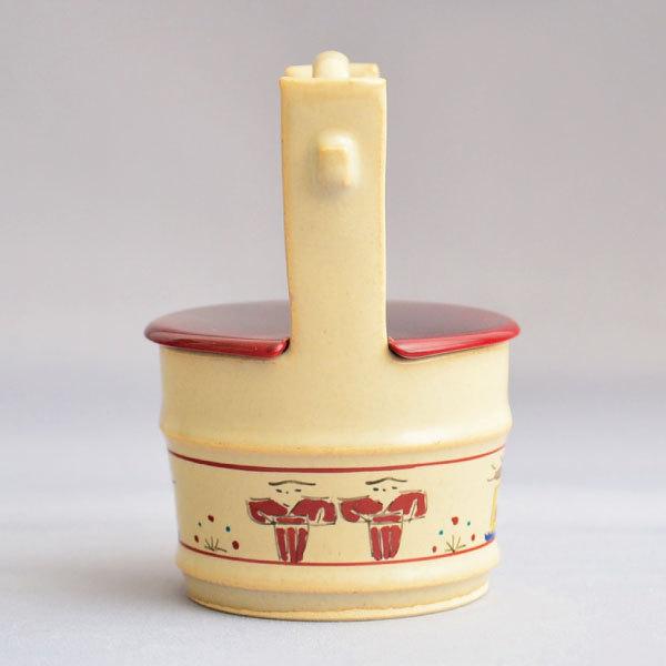 茶道具 棗 昭山窯 赤膚焼 奈良絵 手桶茶器 : 茶道具専門店 (有)菊池