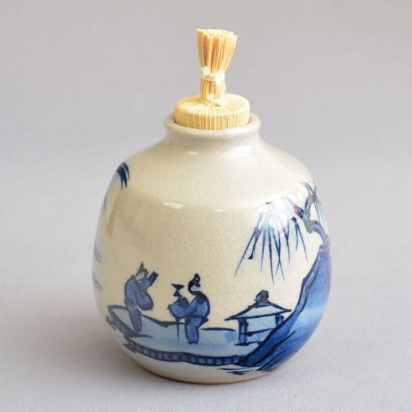 茶箱用茶碗 茶道具 手塚桐鳳 作 茶箱用 古染付山水文茶碗 三点