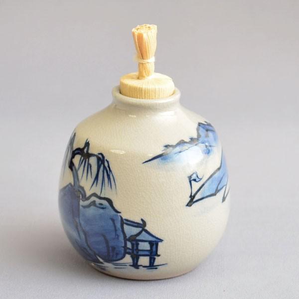 中国明時代 茶道具 牙蓋 染付魚藻文茶入 木箱附 茶心壺 茶器 茶具 中国明時代 茶道具 牙蓋 染付魚藻文茶入 木箱附 茶