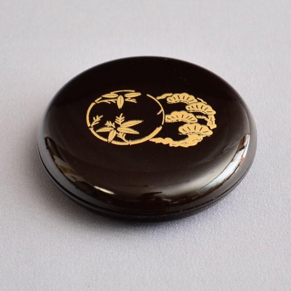 茶箱用棗 茶道具 P.C.製 茶箱用 溜塗花丸蒔絵棗 三点セット : 茶道具