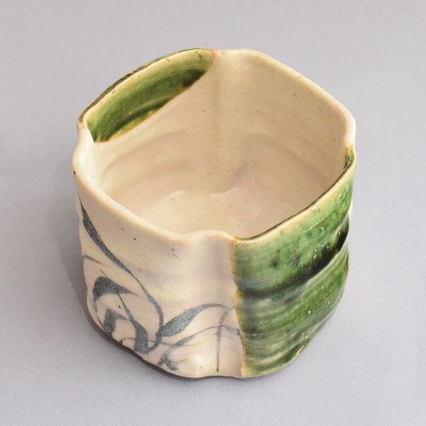 火入 茶道具 玉山窯 木瓜形 織部火入 : 茶道具専門店 (有)菊池商店