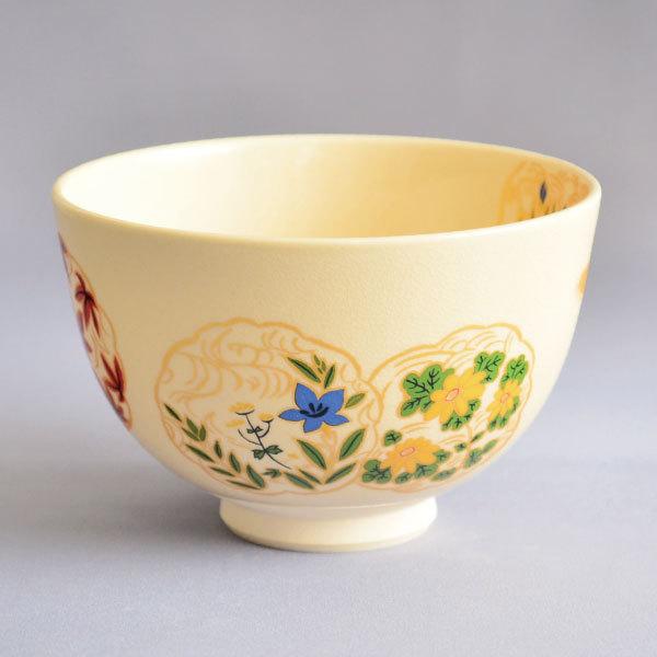 茶碗　茶道具　栄山 作　色絵 花丸茶碗 |  | 03