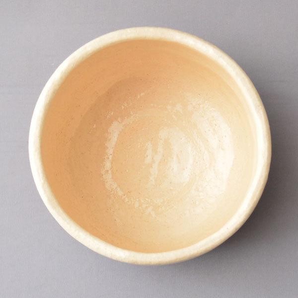 茶道具 茶碗 楽入窯（萬福堂 三代吉村楽入）作 白楽梅画茶碗『東風吹か