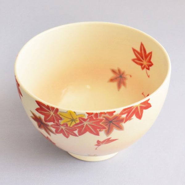 茶碗 茶道具 山川司 作 仁清紅葉茶碗 : 茶道具専門店 (有)菊池商店