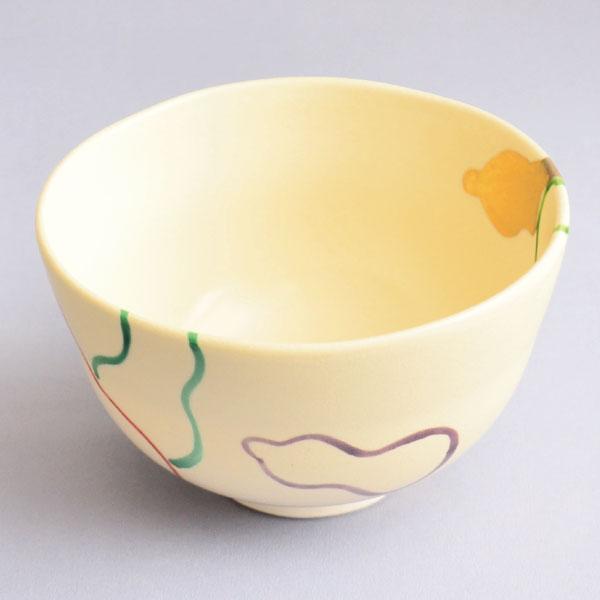 茶碗 茶道具 小栗靖芳 作 金彩色絵六瓢 茶碗 : 茶道具専門店 (有)菊池