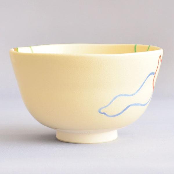 茶碗 茶道具 小栗靖芳 作 金彩色絵六瓢 茶碗 : 茶道具専門店 (有)菊池