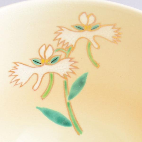 茶碗 茶道具 山川司 作 京焼 色絵 鷺草絵茶碗 : 茶道具専門店 (有)菊池