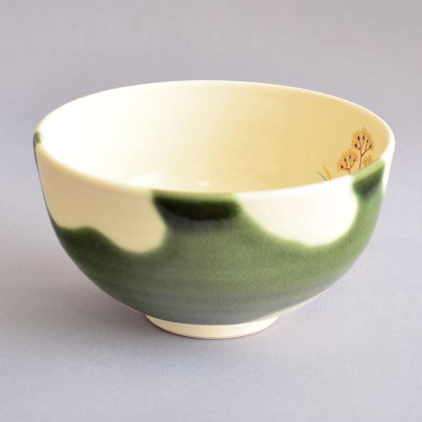 茶碗 茶道具 大石督幸 作 藤袴絵茶碗 : 茶道具専門店 (有)菊池商店