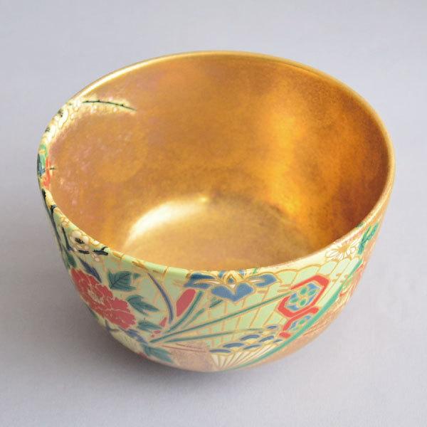 茶碗 茶道具 加藤良峰 作 金砂子 緋扇茶碗 : 茶道具専門店 (有)菊池