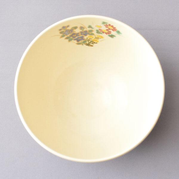 茶碗　茶道具　浅見与し三 作　色絵 秋草に虫籠絵茶碗 |  | 04