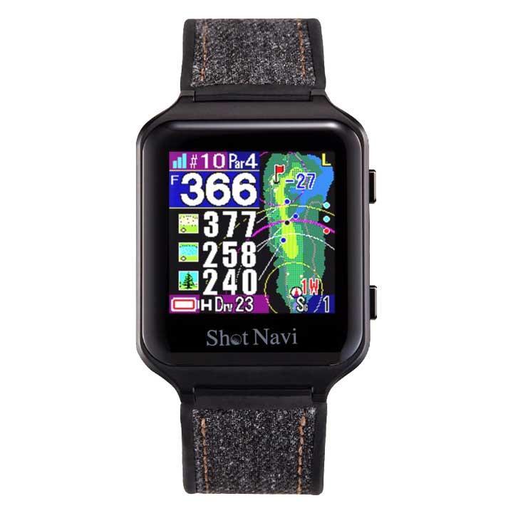 ショットナビ ゴルフ用腕時計型GPSナビ AIR EX ブラック ゴルフ 距離