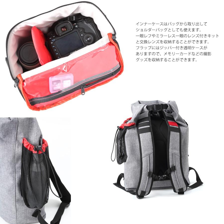 BECKS(ベックス) カメラバッグ ロールトップタイプカメラリュック 撥水