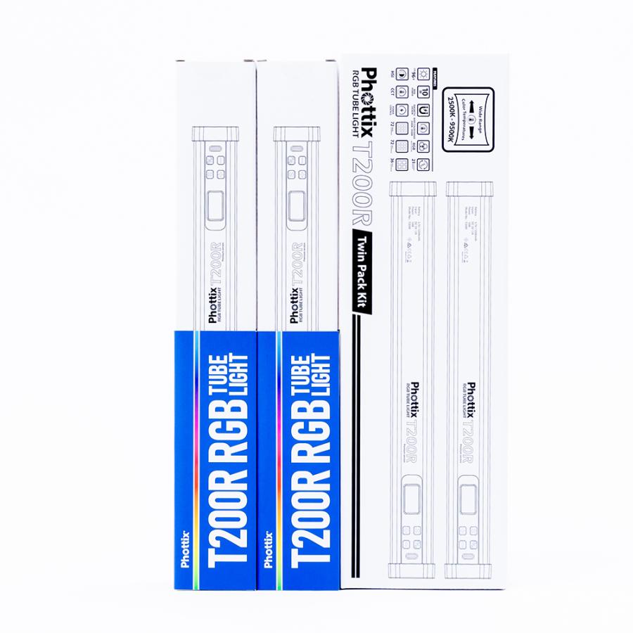T200R RGB Tube Light　２本セット Phottix(フォティックス) Phottix T200R RGB Tube Light Twin Kit Set