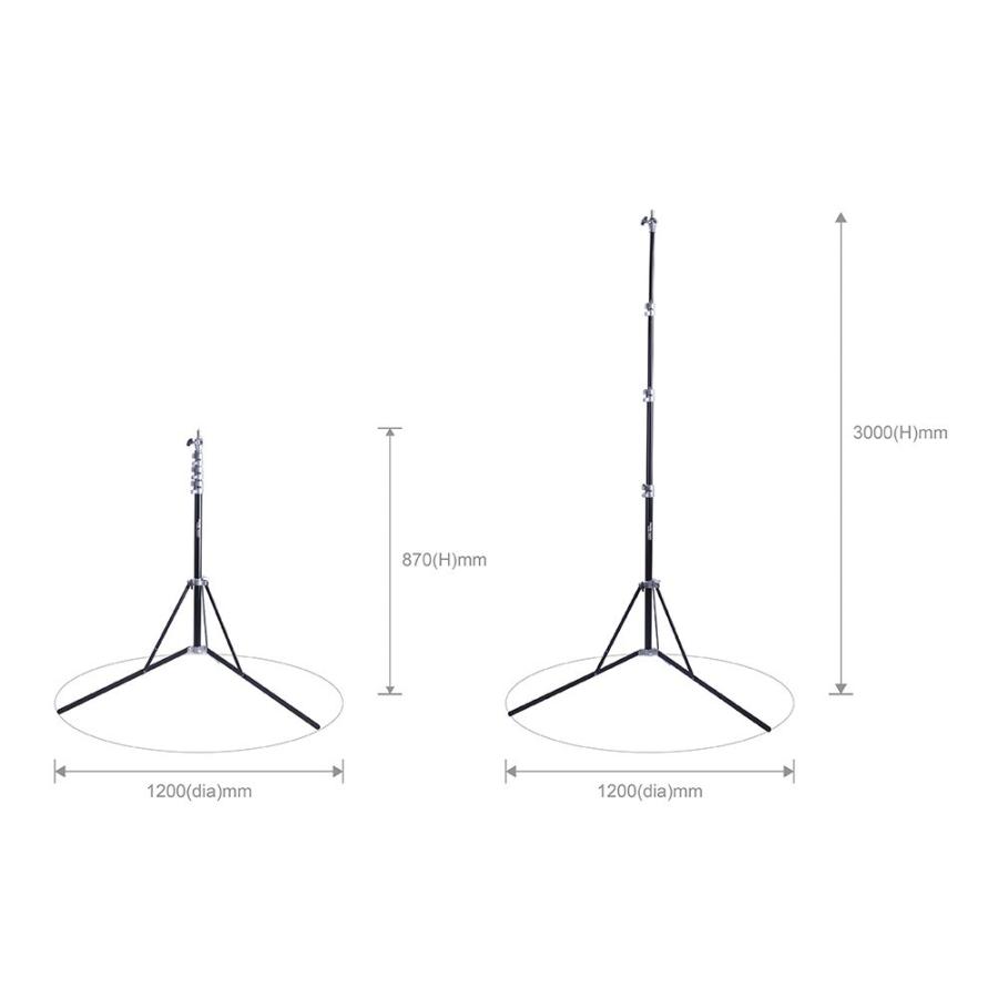 【アウトレット】 (フォティックス) Padat 300 Compact Light Stand (300cm/118")(パダット 300 コンパクト ライトスタンド)_8