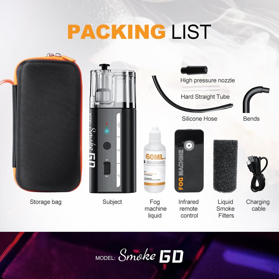 LENSGO FOG MACHINE スモークマシン コンパクト LENSGO Smoke S Mini All-in-One Handheld Fog Machine SMOKE S MINI
