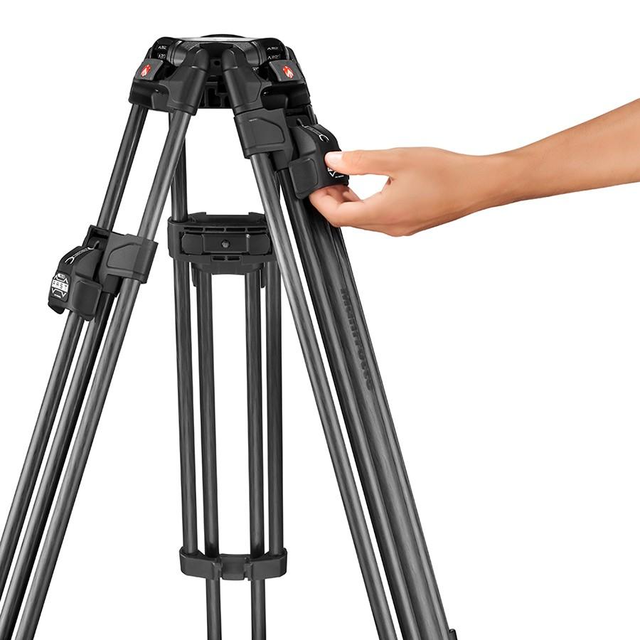 マンフロット（Manfrotto）ナイトロテック612ビデオ雲台+645FASTカーボン三脚 MVK612TWINFC 【代引き不可】の画像