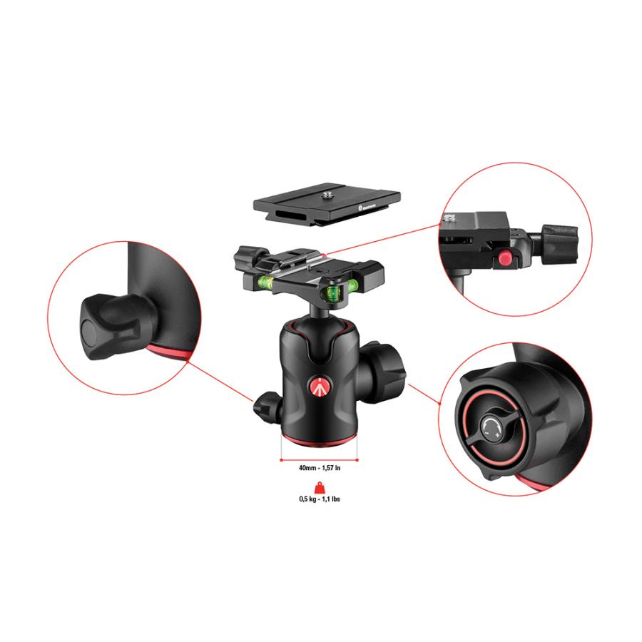 マンフロット（Manfrotto）MH496 センターボール雲台Q6付き  MH496-Q6の画像