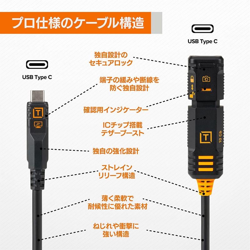 TETHER TOOLS(テザーツールズ) テザープロ オプティマ 10G USB-C