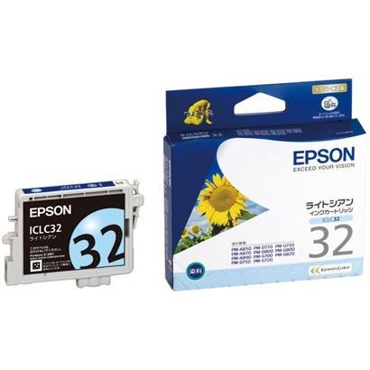 【ネコポス便配送商品】エプソン(EPSON) インクカートリッジ　ICLC32 ライトシアン｜saeday