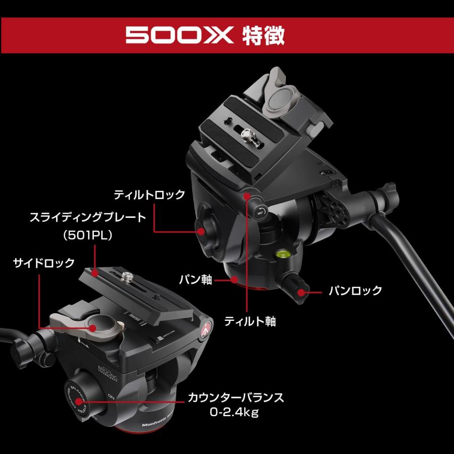 Manfrotto（マンフロット） 500X フルード雲台 MVH500XAH : 佐衛田写真