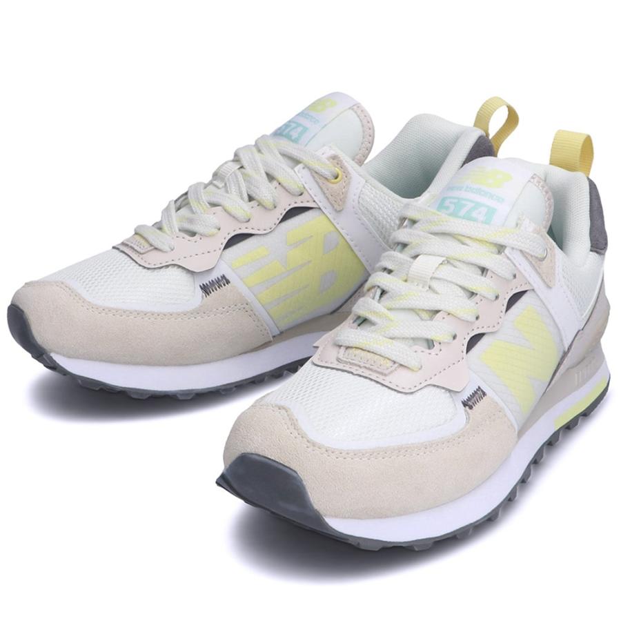 2021年春夏新作♪ New Balance【ニューバランス】 WL574ISH レディース スニーカー ホワイト/イエロー｜safarisafari