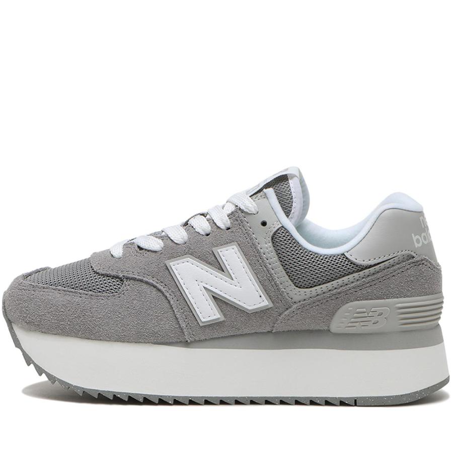 ニューバランス 574+ 厚底 スニーカー グレー/ホワイト WL574ZJP 574シリーズ 2024年秋冬新作♪ New Balance【ニューバランス】 WL574Z