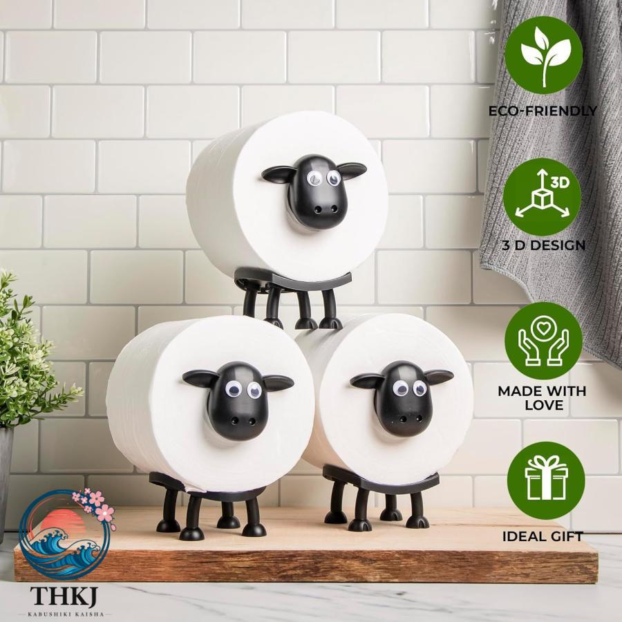 3個セット 羊のトイレットペーパーホルダー トイレットペーパーホルダー 羊 ひつじのショーン THKJ トイレットペーパースタンド トイレットペーパー 日常使いに（Yahoo!・Safariストア）