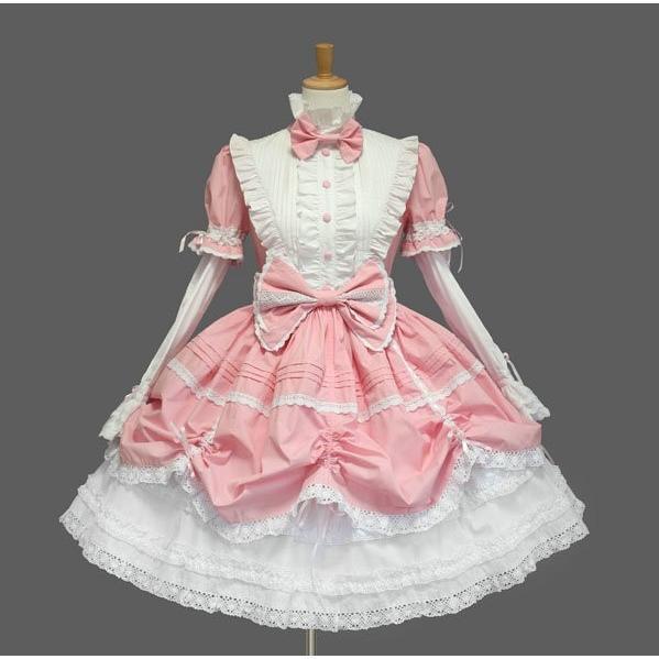 ♥ ピンク サクピン 甘ロリ ロリィタ ドレス セットアップ ♥ ロリータ