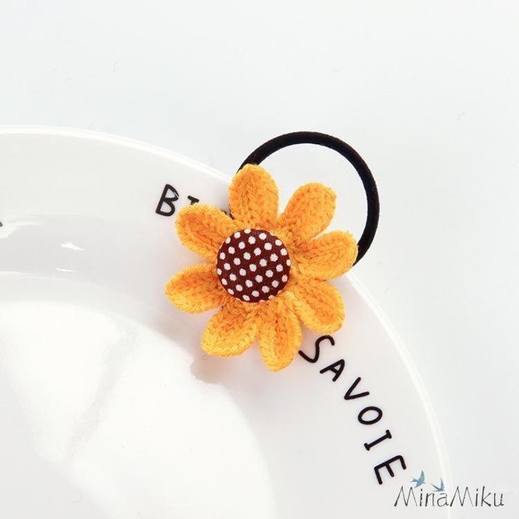 safaristore向日葵 ひまわり ヘアゴム ヘアピン ヘアクリップ