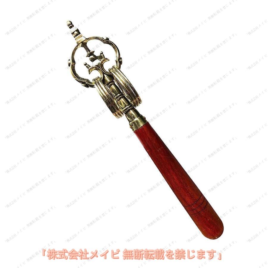 密教法具 錫杖しゃくじょう禅杖無垢材ハンドル合金法杖 金銀銅法杖仏具