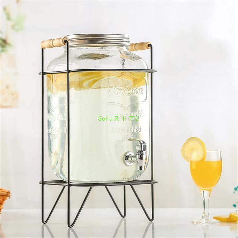 ドリンクサーバー ガラス ジャグ ガラス飲料ディスペンサー飲料ボトル