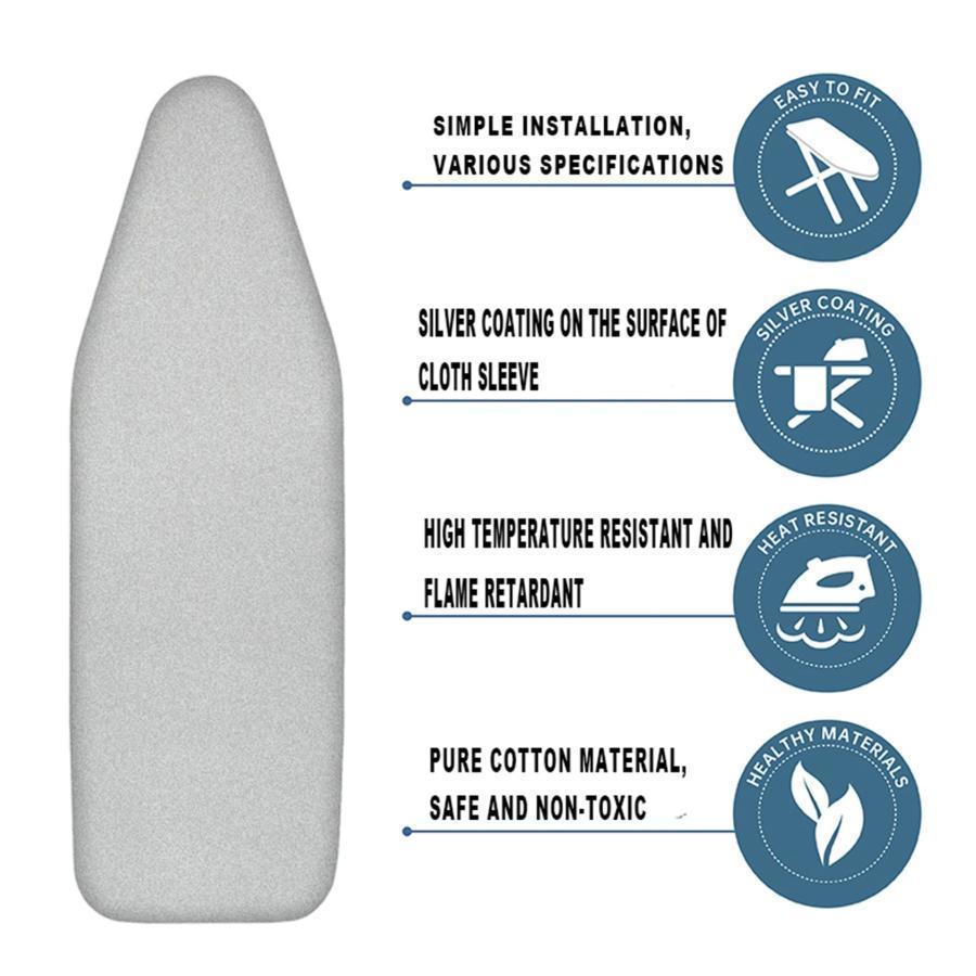 アイロン台 カバー アイロン台交換カバーアイロン台カバーとパッド舟形 布高温抵抗コットン耐久性のある厚さのアイロン板カバー (アイロン台専用 交換用 カ | ブランド登録なし | 02