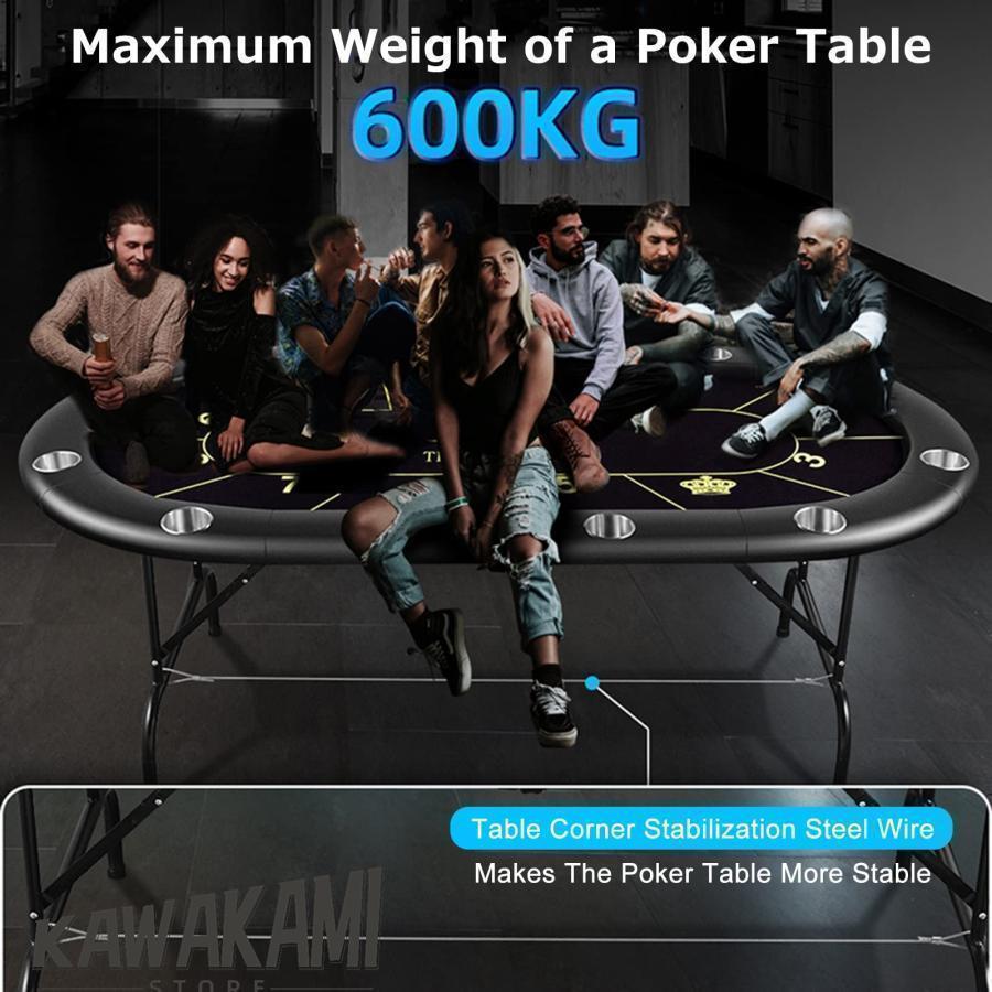折りたたみ式ポーカーテーブル 楕円形 ポーカーテーブル
